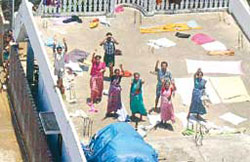 Mrooned villagers